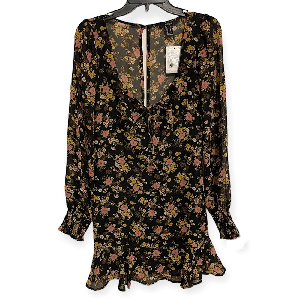 NWT Forever 21 V-neck Ciffon Bottom Floral Dress